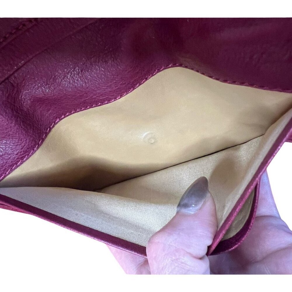 Chloé Burgundy Leather Snap Closure Wallet - Picture 14 of 16